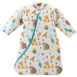 Warme Zachte Baby Slaapzak Met Afneembare Lange Mouwen Herfst Winter Katoenen Nachtkleding Baby Peuter Kids Sleepsack