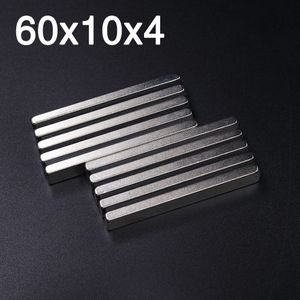 1/2/5/10Pcs 60X10X4 Neodymium Magneet 60Mm X 10Mm X 4Mm N35 Ndfeb Blok Super Krachtige Sterke Permanente Magnetische Imanes