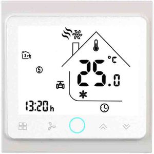 95-240VAC 24VAC 2 P 4 P Fan Coil Wifi Thermostaat Centrale Airconditioning, Koeling Verwarming Voor Nauwkeurige 0.5 Graden