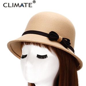 Klimaat Vrouwen Fedora Hoeden Voor Vrouw Lente Bloem Meisjes Fedora Cap Mode Dames Mom Hoeden Polyester Wollen Cap Hoed