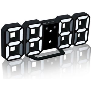Moderne 3D LED Digitale Klok Tafel Klok Horloges 24 of 12-Uur Display Alarm Snooze Wekker Voor Home kamer Decal