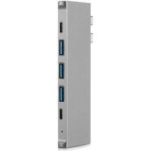 Usb 3.0 Poort USB-C Power Levering 3 USB3.0 USB-C Data Card Reader 100W Pd Adapter 8 In 1 Dual type-C Hub 4K Hdmi