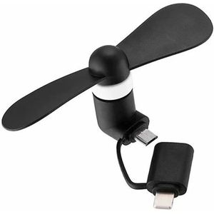Draagbare 2 In 1 Cooling Mini USB Fan Mobiele Telefoon Ventilator voor Iphone Android Hanldheld Cooler Mobiel Mini Fan voor android Micro USB