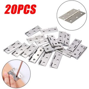 20Pcs Hardware Rvs Scharnieren Deur Connector Lade 6 Montagegaten Duurzaam Meubels Boekenkast Venster Kast Thuis