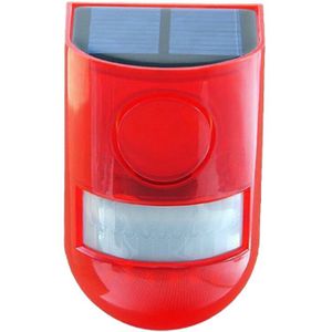 Solar Infrarood Motion Sensor Alarm Met 110Db Sirene Strobe Licht Voor Huis Tuin Carage Schuur Carvan Alarmsysteem-Re