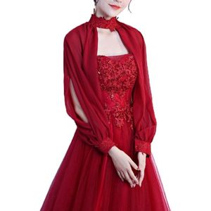 Bolero - Chiffon - Vrouwen - Lange Mouwen - Wedding Shawl Cape