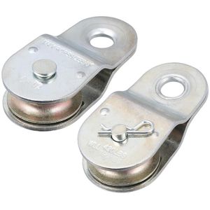 2 Stuks Enkele Katrol Staal Opknoping Draad Towing Wiel Lifting Draad Kabel Katrol Voor Machine Industrie Kraan