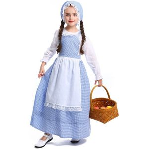 Tovenaar van Oz Dorothy Maid Kostuum Cosplay Jurk Meisjes Halloween Party Fancy Dress Kids Prestaties Fantasia Outfit
