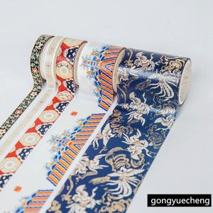 5 Stks/set Decoratieve Retro Goddelijke Goud Washi Tape Set Japanse Papier Stickers Scrapbooking Vintage Lijm Washitape Stationaire