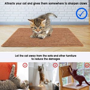 Natuurlijke Sisal Kat Krabpaal Mat Beschermen Meubels Voet Voor Stoel Protector Pad Klimmen Boom Cat Scratch Pad Board