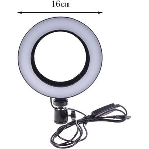 Fotografie Led Selfie Ring Licht 16Cm Dimbare Camera Telefoon Ring Lamp 6Inch Met Tafel Statieven Voor Make Video live Studio