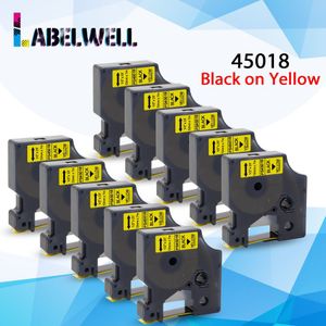 10PK 12Mm 45013 Zwart Op Wit Voor Dymo D1 45013 Labeltapes Compatibel Voor Dymo Label Manager 160 280 210 450 LM160 Label Maker