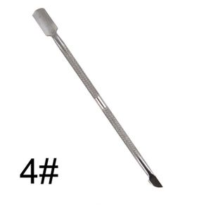 1Pcs Double-Ended Rvs Cuticle Pusher Dode Huid Push Remover Voor Pedicure Manicure Nail Art Cleaner Care tool