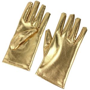 Vrouwen Glanzend Metallic Spandex Handschoenen Formele Bruids Prom Banket Partij Bruiloft Gouden Kleurrijke Handschoenen guantes largos morados