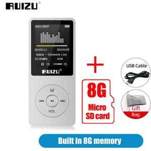 Ruizu X02 MP3 Speler 8Gb Draagbare Muziek Walkman Ultradunne Lossless Geluid Muziek Media MP3 Spelers Met Fm Radio E-Book opname