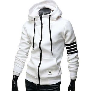 Mannen Winter Slanke Hoodie Warm Hooded Sweater Jas Uitloper Trui Tops