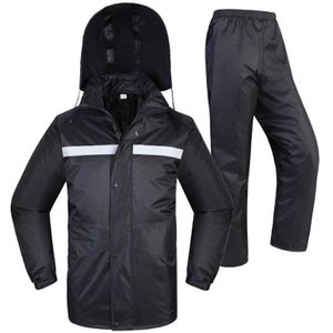 SPARDWEAR waterdicht ademend reflecterende mannen mannelijke jas en broek sets polyesterpongezijde zwart split regenjas