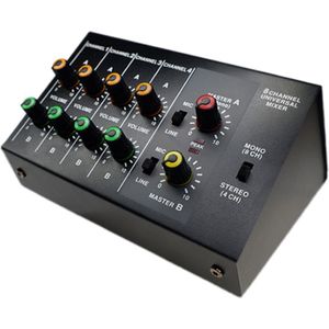 Mix-428 O Mixer 8-Kanaals O Mixer, kleine Expander Geïntegreerde Mixer Voor Muziekinstrumenten Microfoon (Eu Plug)