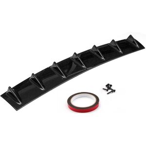 Universal Rear Bumper Lip Diffuser Zwart Achterbumper Lip Chassis Diffuser Abs Spoiler 3 5 7 Haaienvin Stijl LKT025 sml