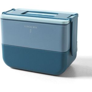 Double-Layer Bento Box Voor Kinderen Draagbare Japanse Stijl Lunchbox Lekvrije Voedsel Container Opbergdoos Magnetron servies