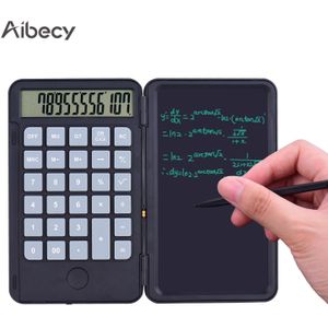 Aibecy Draagbare Rekenmachine & Lcd Schrijven Tablet Digitale Tekening Pad 12 Digits Display Met Stylus Pen Wissen Knop Lock Functie