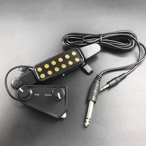 12 Hole Clip Op Geluid Pickup Microfoon Wire Versterker Luidspreker Voor Akoestische Elektrische Gitaar Transducer Gitaar Accessoires