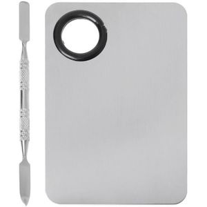 Roestvrij Staal Verf Palet Lade Mengstaaf Spatel Set Voor Nail Art Supply Schoolbenodigdheden Aquarel Olieverf Make-Up