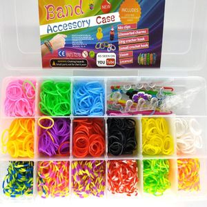 Elastische Rubber Loom Bands Diy Tool Set Weave Machine Gum Armband Handwerk Kit Meisje Kinderen Speelgoed Voor Kinderen 7 8 10 Jaar