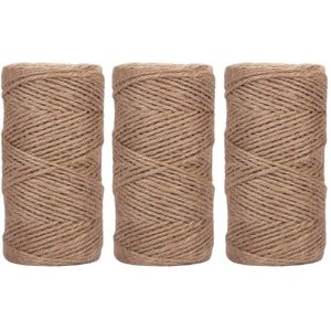 Diy Handgemaakte Jute Touw 1000 Voeten 2Mm 3 Ply Natuurlijke Jute Twine String Rolls Voor Kunstwerken En Ambachten, cadeaupapier, Beeldweergave