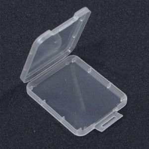 100 stks/partij Transparante CF card Box Clear Plastic Geheugenkaart Case Flash Card Case Opbergdoos Case voor Cf-kaart