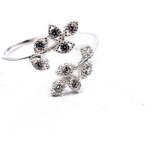 Echt Zilver 925 Zirkoon Leaf Ringen voor Vrouwen Verklaring Sieraden Vinger Ring Sterling Zilveren Sieraden anillos plata 925