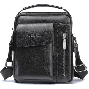Weixier Vintage Messenger Bag Mannen Schoudertassen Pu Lederen Crossbody Tassen Voor Mannen Tassen Retro Rits Man Handtassen
