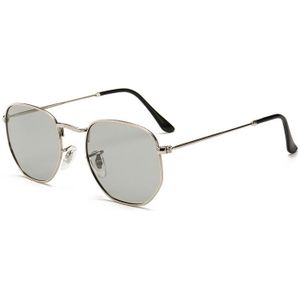 VIVIBEE Ovale Vrouwen Mode Meekleurende Zonnebril Gepolariseerde Dames Metalen Gouden Frame Zonnebril Trending Vrouwelijke Shades