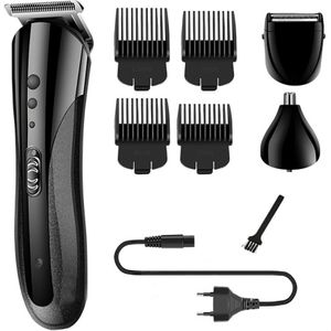 Heren Elektrische Hair Cut Clipper Baard Scheerapparaat Machine Scheermes Neus Trimmer Set