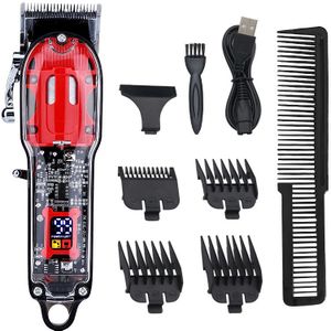 Professionele Tondeuse Huishouden Oplaadbare Scheerapparaat Elektrische Push Volledige Transparante Elektrische Tondeuse Kapsalon Scheerapparaat