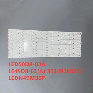 10 Stk/partij Hi Led Backlight Strip 8 Led 3V 510Mm LED50D8-03 (Een) LE49D8-01 (Een) 30349008202 LEDN49M35P