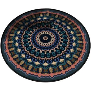 Mandala Floor Tapijt Nordic Bohemian Antislip Woonkamer Vloermat Wasbare Machine Grote Ronde Tapijt 3 Maten