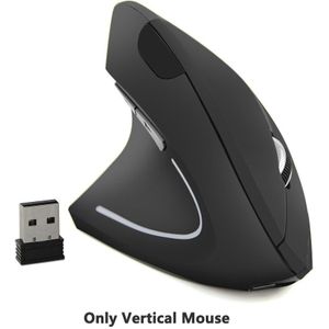 Draadloze Verticale Muis Ergonomisch Linkerhand Mause 1600Dpi Optische Muis Oplaadbare Gamer Muizen Met Muismat Voor Laptop