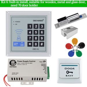 Rfid Deur Access Control System Kit Set Frequentie 125Khz Wiegand 26 Toetsenbord + Elektrische Magnetische/Strick/Bolt lock Met 5Pcs Key Tags