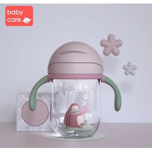 Bc Babycare 240Ml Kinderen Leren 360 ° Drinkwater Fles Baby Sippy Cup Lekvrij V-Stro Anti-verslikte Kids Training Cup