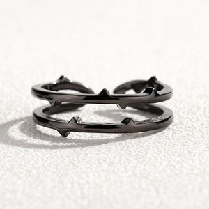 Silvology 925 Sterling Zilveren Doornen Rose Paar Ringen Rode Zirkoon Romantische Ringen valentijnsdag Cadeau Voor Vrouwen Zomer Sieraden