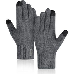 Winter Touch Screen Handschoenen Voor Mannen Outdoor Winddicht Warm Alpaca Handschoenen Huidvriendelijke Zachte Elastische Dikke Gebreide Mannen handschoenen