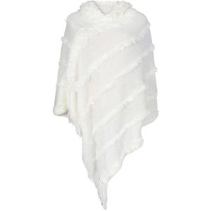 Herfst Winter Vrouwen Winter Warm Solid Hooded Soft Sjaals Kwastje Wrap Gebreide Shawl Sjaal Lange Sjaal Deken Sjaal #1003