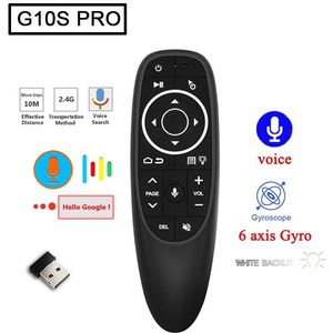 G10S Pro Voice Afstandsbediening G10SPro Bt 2.4G Wireless Air Mouse Gyroscoop Backlit Smart Tv Controller Voor Android Set-Top Box