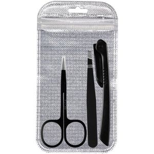 Women Men Stainless Steel Eyebrow Shaping Eyebrow Razor Scissors Tweezers Eyebrow Kit Trimmers Set Tools