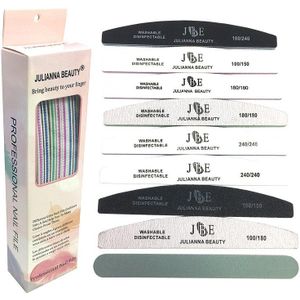 Elegante Doos Professionele Nagelvijl 80/100/150/180/240 Nagellak Sponge Nail Buffer Nagelvijl Manicure Nagels tool Accessoires