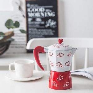 Mokka Latte Koffiezetapparaat Italiaanse Moka Espresso Cafeteira Percolator Pot 6Cup Kookplaat Koffiezetapparaat 150Ml