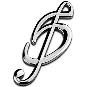 3D Muzieknoot Muziek Symbool Embleem Badge Auto Styling Decoratie Logo Metalen Sticker Voor Bmw 525 530 540 Muziek minnaar