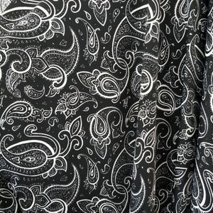 Paisley Print Elastische Chiffon Plain Smoothy Shirt Jurk Cosplay Stof