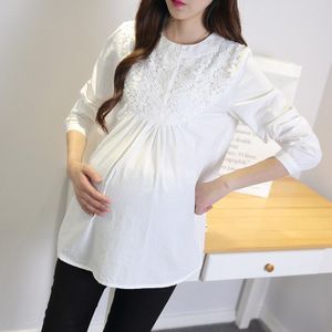 Moederschap T-shirts Met Lange Mouwen Vrouwen Tops Elegante Mode Zomer Shirt Zwangerschap Kleding